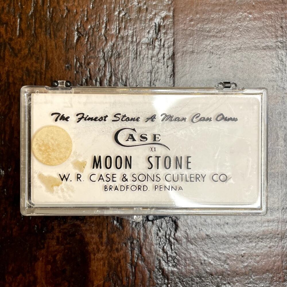 Vintage CASE XX Moon Stone Sharpening Stone W.R. Case Bradford PA